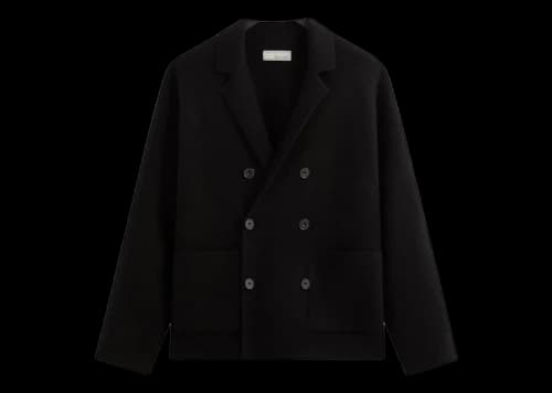 Kith & Kin Cashmere Raya Double Breasted Blazer Black