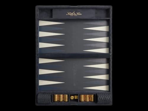 Kith Kithmas Monogram Debossed Suede Backgammon Set Ink