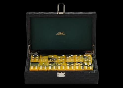 Kith Kithmas Monogram Leather Domino Set Black