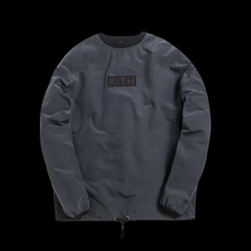Kith L/S Nylon Ripstop Johnson Crewneck Ebony