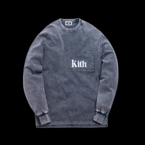 Kith L/S Quinn Pocket Tee Dark Indigo