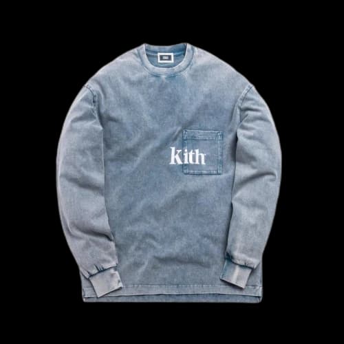 Kith L/S Quinn Pocket Tee Medium Indigo