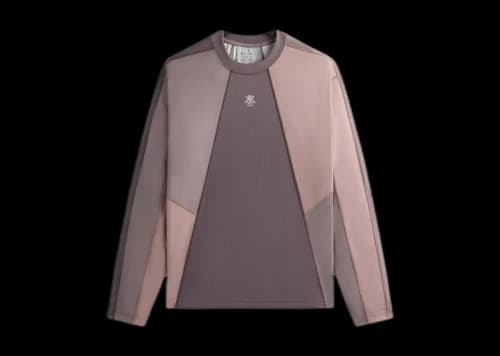 Kith Long Sleeve Panelled Otto Tee Dusty Mauve