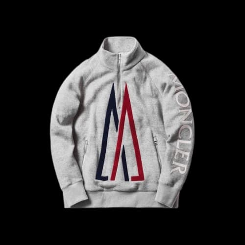 Kith Moncler Quarter Zip Pullover Grey