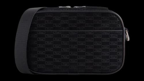 Kith Monogram Suede Crosswalk K20 Bag Black