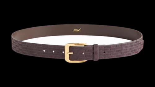 Kith Monogram Suede Leather Belt Incognito
