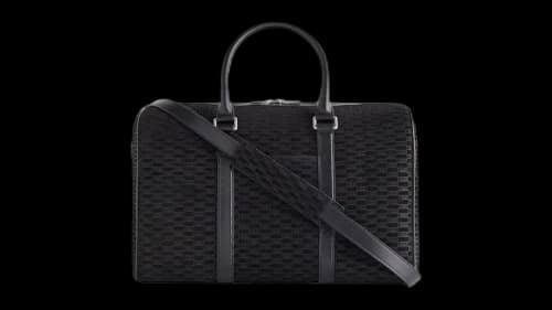 Kith Monogram Suede Traveler K40 Bag Black