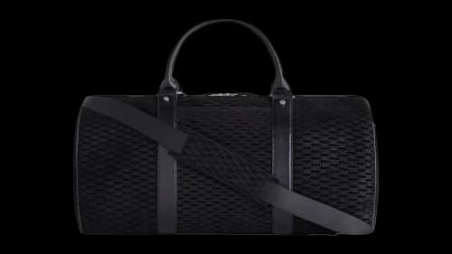 Kith Monogram Suede Traveler K55 Bag Black