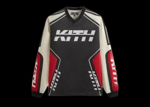 Kith Moto Mesh Long Sleeve Donovan Tee Black