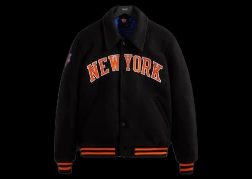 Kith New York Knicks Wool Coaches Jacket Black