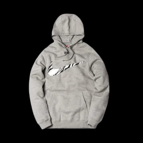 Kith Nike Swoosh Hoodie Grey
