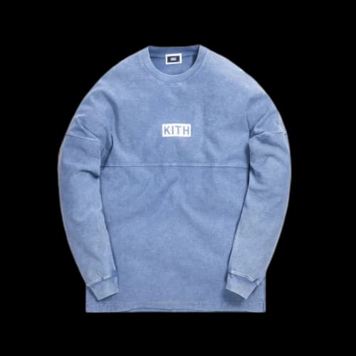 Kith Paneled L/S Tee Medium Indigo