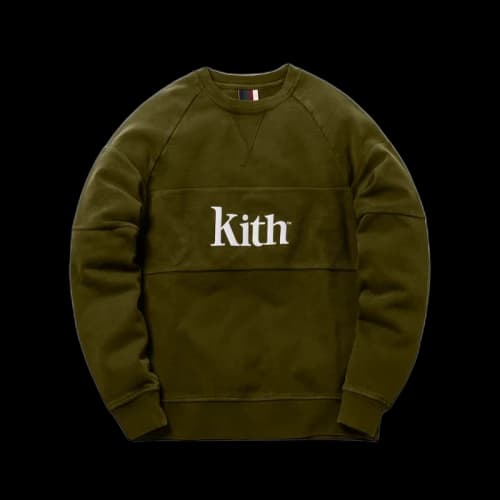 Kith Paneled Williams Crewneck Olive