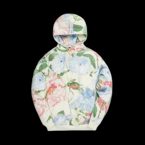 Kith Peony Print Hoodie Blue