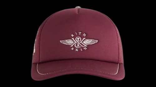 Kith Pick Stitch Poly Nolan Trucker Hat Magma
