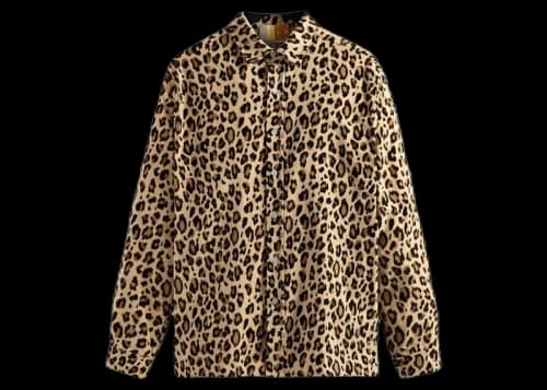 Kith Printed Leopard Cord Ludlow Shirt Birch