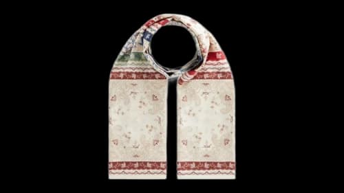 Kith Printed Paisley Silk Scarf Waffle
