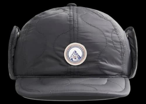 Kith Quilted Nylon Ear Flap Hat Battleship