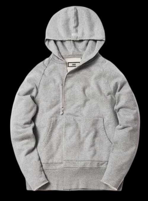 Kith Roman Terry Overlap Hoodie Heather Grey