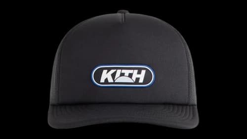 Kith Rubber Patch Poly Foam Nolan Trucker Hat Black