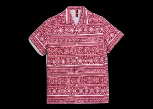 Kith Seersucker Camp Shirt Red/White
