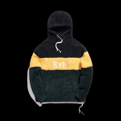 Kith Sherpa Double Pocket Hoodie Solar Yellow