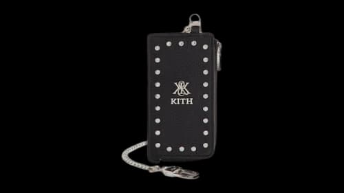 Kith Studded Chained Zipped Cardholder Black