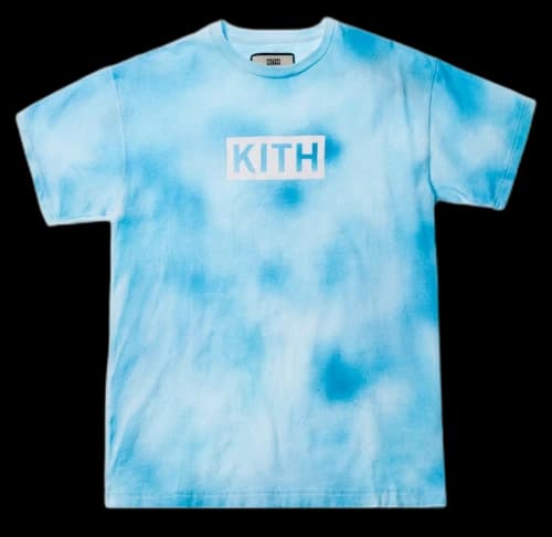 Kith Tie Dye Box Logo Tee Blue