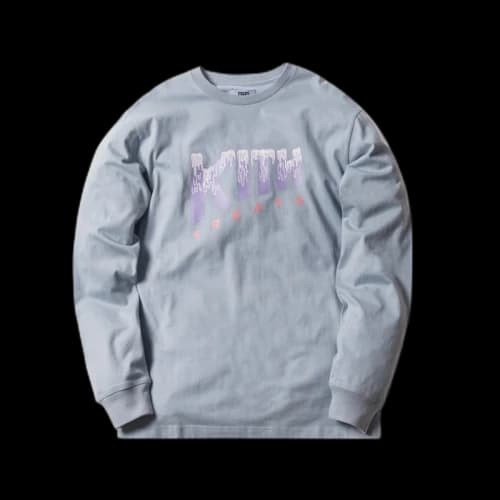 Kith Treats Melting L/S Tee Light Blue