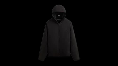 Kith Washed Microsuede Puffed Jaysen Hoodie Black