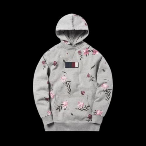 Kith Williams 2 Floral Hoodie Heather Grey