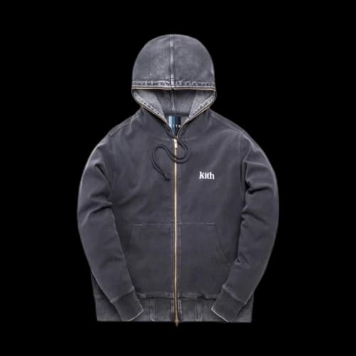 Kith Williams Crystal Wash Hoodie Asphalt