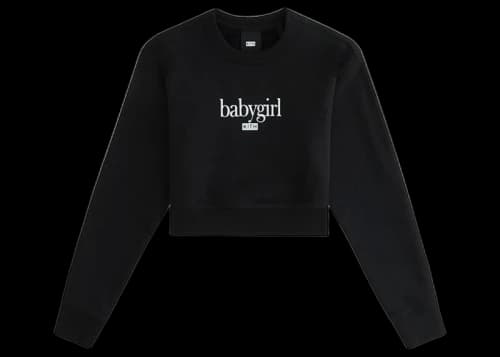 Kith Women Aaliyah Babygirl Lynn Cropped Crew Black