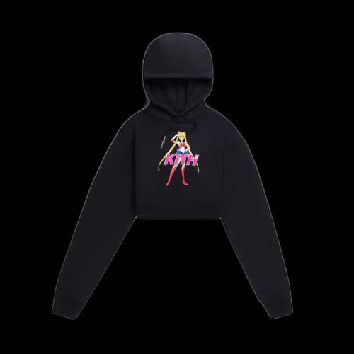 Kith Women x Sailor Moon Alexa Cropped Hoodie Black