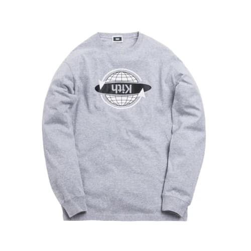 Kith Worldwide L/S Tee Heather Grey