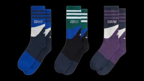 Kith x adidas Football 3-Pack Logo Socks Multi