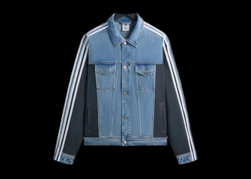 Kith x adidas Football Denim Jacket Blue
