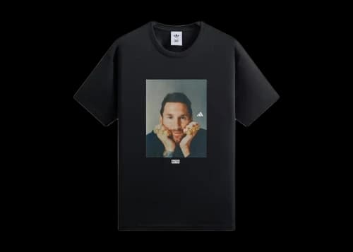 Kith x adidas Messi Football Graphic Tee Black