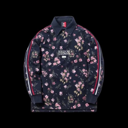 Kith x Bergdorf Goodman Floral Rugby Shirt Navy