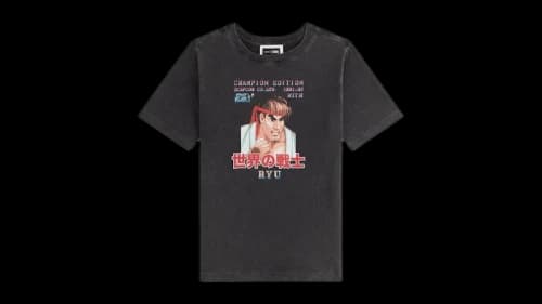 Kith x Capcom Kids Ryu Champion Vintage Tee Black