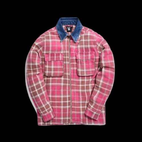 Kith x Ksubi Kace Zip Shirt Bleached Plaid