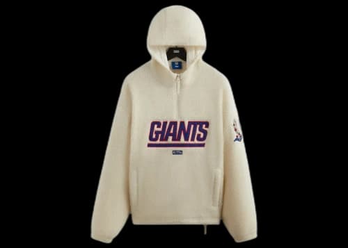 Kith x NFL Giants Quarter Zip Sherpa Nano