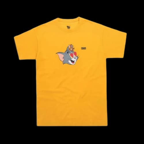 Kith x Tom & Jerry Heart Tee Yellow