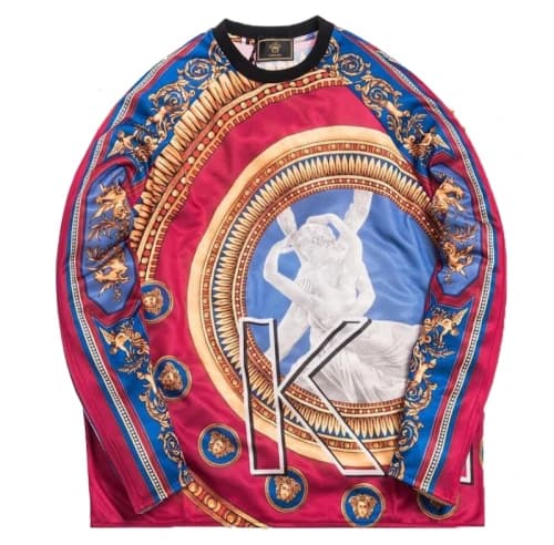 Kith x Versace Greco Tricot Crewneck Burgundy