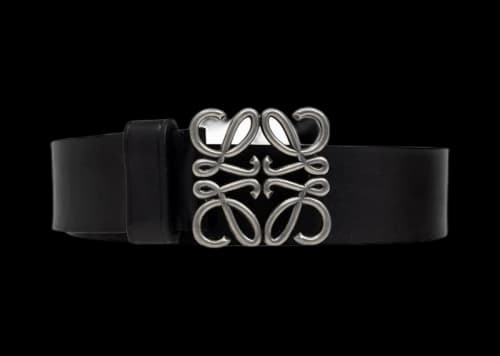 LOEWE Anagram Logo-Buckle Belt Black