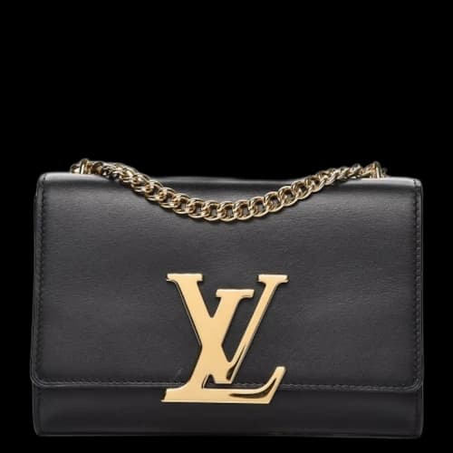 Louis Vuitton Flap Chain Louise MM Black