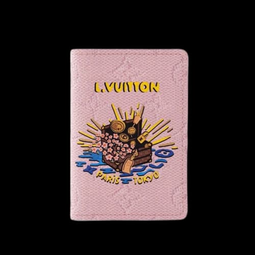 Louis Vuitton Monogram Souvenir Passport Cover Pink