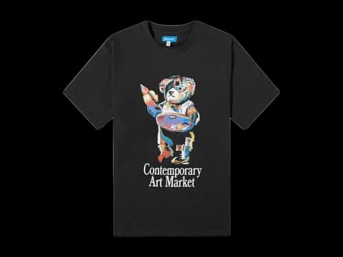 Market Art Bear T-Shirt Black