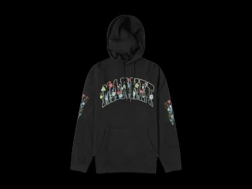 Market Bouquet Hoodie Washed Black