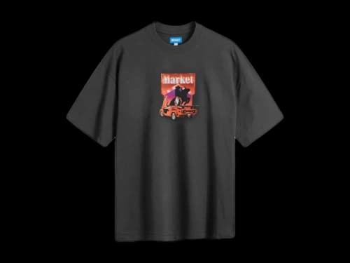 Market Bullrider T-Shirt Washed-Black